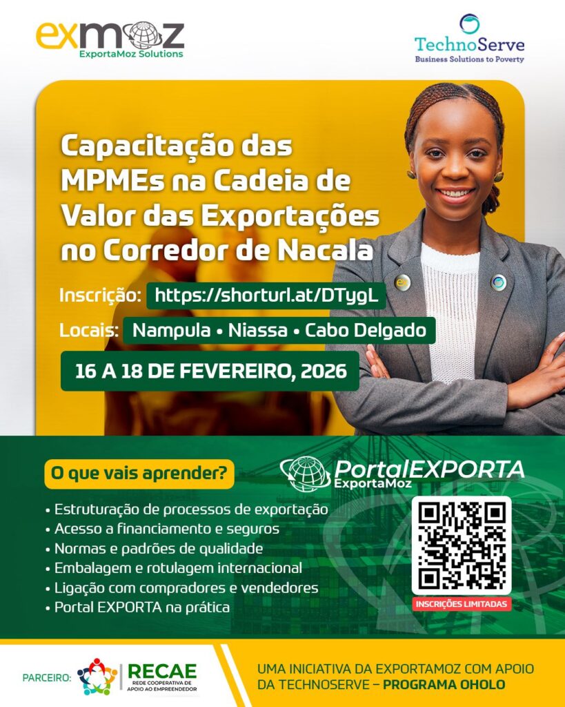 Webinars: Formação para MPME´s para Exportação Corredor de Nacala